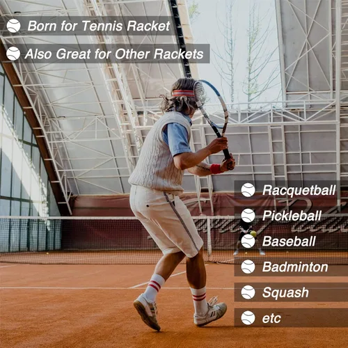 Vista 6 de Tacky - Cinta de agarre para raqueta de tenis, paquete de 6 agarres de tenis, cinta absorbente y mejorada para raqueta de tenis (color degradado)