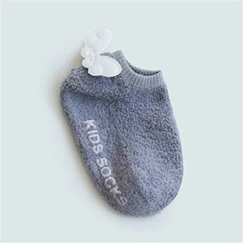 Vista 3 de Calcetines de bebé para niñas con alas de ángel y calcetines cortos para piso