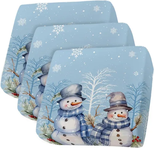 Vista 13 de Fundas de cojín para sofá de Navidad, funda elástica para sofá con parte inferior elástica, fundas de sofá con diseño de muñeco de nieve