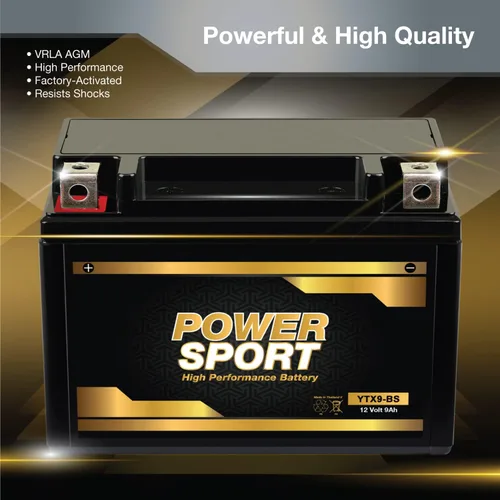 Vista 6 de ExpertPower YTX9-BS - Batería de repuesto para cuatrimoto YTX9-BS ETX9-BS – 180 CCA AGM, batería de motocicleta 12 V, 9 Ah sellada, plomo ácido