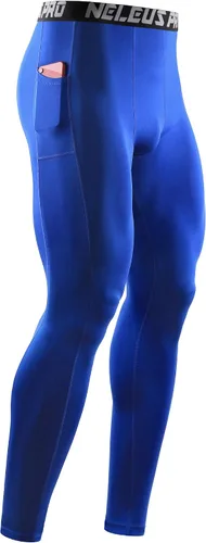 Vista 7 de NELEUS Pantalones de compresión Dry Fit para hombre con bolsillo para teléfono
