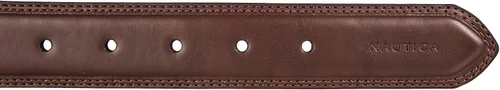 Vista 4 de Nautica Men's Dress Leather Belt for Suits and Pants Classic Business Fashion Adjustable Metal Buckle