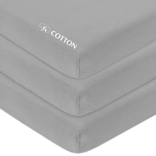 Vista 10 de American Baby Company Paquete de 3 sábanas bajeras para cuna, 100% algodón natural, 38 x 24 pulgadas, suaves y transpirables, portátiles para Beige