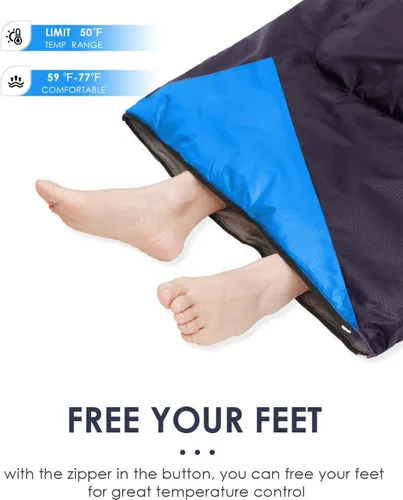 Vista 6 de Sleeping Bags for Adults Backpacking Lightweight Waterproof- Cold Weather Sleeping Bag for Girls Boys Mens for Warm Camping Hiking Outdoor Travel