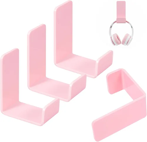 Vista 10 de Weewooday 4 Piezas Colgador para Auriculares Soporte de Escritorio Adhesivo Gancho para Auriculares Montaje en Pared Soporte para Auriculares