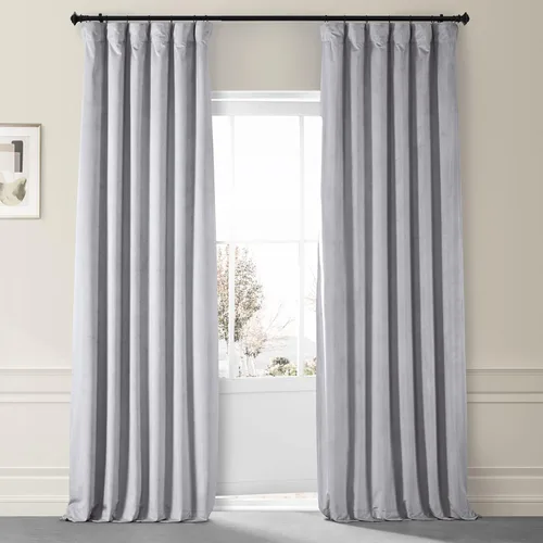 Vista 10 de HPD Half Price Drapes - Cortinas de terciopelo de lujo con bloqueo de luz para dormitorio (1 panel), 50W X 84L, cortinas Hotel con bloqueo de luz