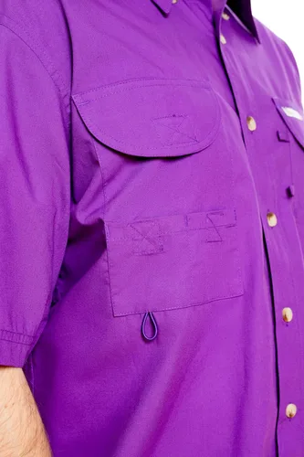 Vista 3 de Camisa de manga larga con botones de pesca para hombre, transpirable, para exteriores, casual, ligera