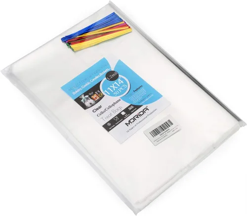 Vista 7 de 50 bolsas de celofán de celofán de 11 x 14 pulgadas, transparentes y planas para envolver regalos, panadería, galletas, dulces, postres, cestas