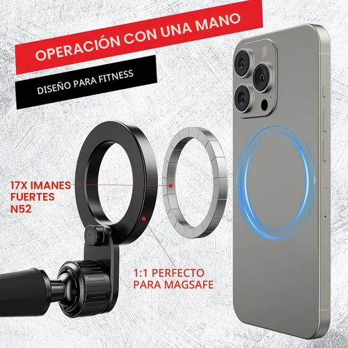 Vista 5 de ICARMOUNT Soporte flexible para teléfono de gimnasio para bicicleta de giro