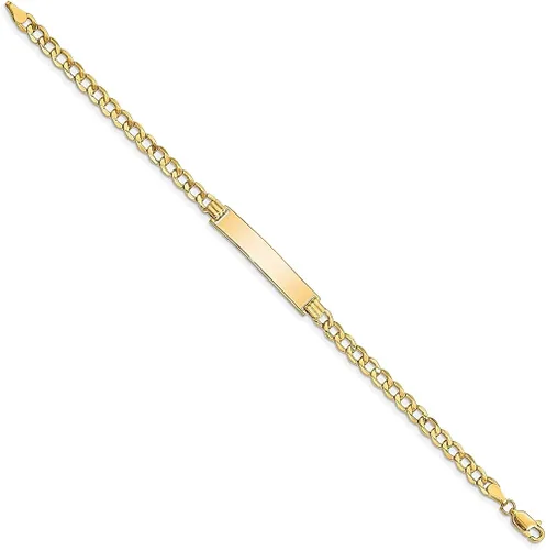 Vista 2 de 14k Yellow Gold Curb Link 675mm Id Bracelet 8 Inch Fine Jewelry For Women Gifts For Her
