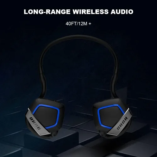 Vista 3 de Auriculares inalámbricos para juegos para PS5, PS4, PC, Nintendo Switch, computadora con micrófono, Playstion 5, Switch Auriculares inalámbricos