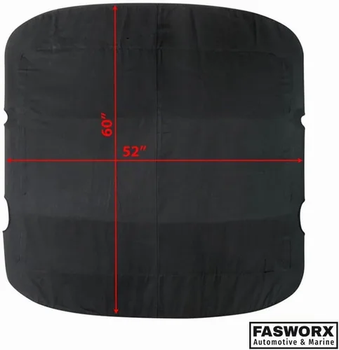 Vista 8 de FASWORX Soportes universales para barcos Bimini en torre de wakeboard, lona superior 600D Bimini, marco y abrazaderas, toldo universal