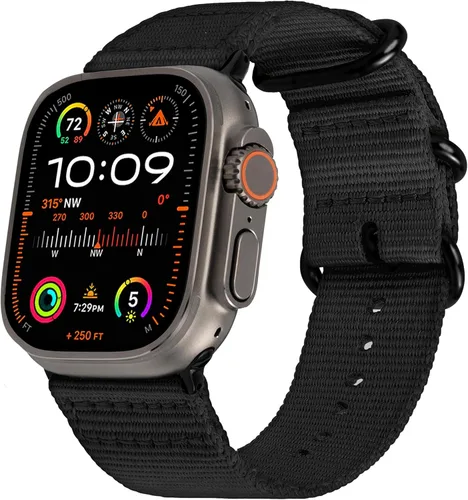 Vista 9 de Carterjett - Correa para Apple Watch 1.732 pulgadas, 1.654 pulgadas, 1.575 pulgadas, 1.496 pulgadas, nailon NATO, correas iWatch, mujeres y hombres