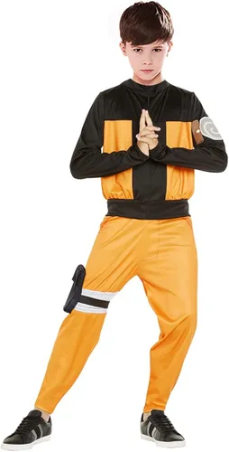 Vista 2 de EOILFM Disfraz de ninja de Halloween para niños, cosplay, chaqueta de anime japonés, conjunto de accesorios, juego de simulación para niños