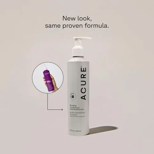 Vista 2 de Acure Acondicionador Bonding - Acondicionador de humedad profunda para mujeres y hombres con cabello seco, dañado, fino, seco, dañado, teñido