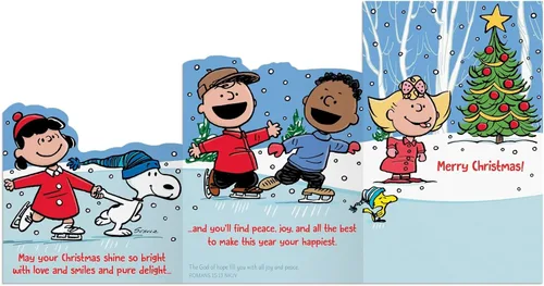 Vista 5 de DaySpring - Peanuts - Que tu Navidad brille con luz propia - 18 tarjetas navideñas en caja y sobres (U1010)