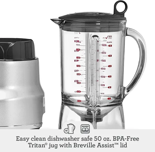 Vista 4 de Breville BBL620BTR Licuadora Fresh and Furious, Black Truffle Blend smoothies and crush ice with a high-torque motor, multiple speed settings and