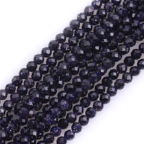 Vista 41 de GEM-Inside Cuentas espaciadoras redondas facetadas de gemas de lapislázuli azul natural semipreciosas de 2mm para hacer joyas 15