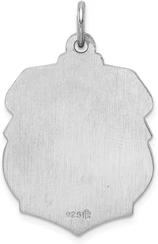 Vista 3 de Medalla de plata de ley 925 maciza con diseño católico de San Miguel de 1.299 x 0.866in