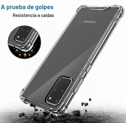 Vista 3 de KIOMY Funda transparente para Samsung Galaxy S20 Plus 5G Hybrid Hard PC Back con TPU suave parachoques [protección contra caídas de grado militar] a