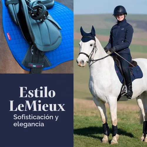 Vista 3 de LeMieux Almohadilla de sillín de uso general cuadrada - Almohadillas de sillín inglesas para caballos - Equipo y accesorios de equitación Azul