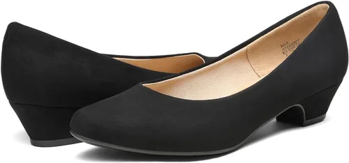 Vista 2 de Dream Pairs - Zapatos de tacón alto Mila Low Chunky para mujer