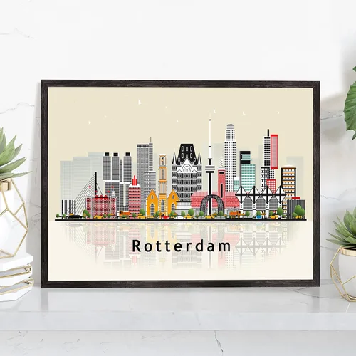 Vista 44 de Pera Print ADANA - Póster de Adana Turquía, ilustración de horizonte urbano de ciudad, póster moderno de pavo, impresión de paisaje urbano y punto