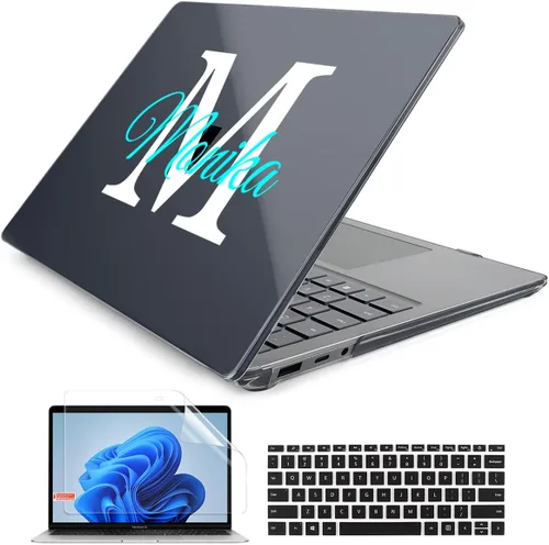 Vista 17 de Batianda Funda personalizable para portátil Microsoft Surface 5 4/3 de 13,5 pulgadas con reposamanos Alcantara modelo 1950/1867, carcasa rígida