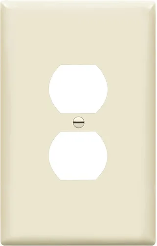 Vista 42 de ENERLITES Placa de pared dúplex para tomacorriente para receptáculos, cubierta de toma de corriente eléctrica jumbo, acabado brillante, de gran Negro