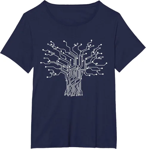 Vista 31 de Electronics Technician Binary Tree - Electrical Engineer T-Shirt Asphalt Grey