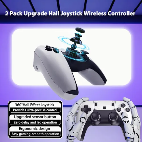 Vista 6 de Wireless Retro Game Console Built-in 20000+ Games and 23 Emulators, 2025 New Plug & Play Retro Gaming Console with 4K Output & Dual 2.4G
