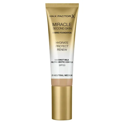 Vista 2 de Max Factor Miracle Second Skin - Base hidratante Fair-Light, 1.0 fl oz