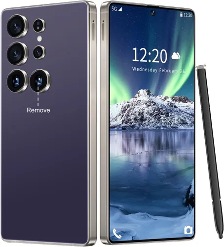 Vista 16 de Huness - Teléfono celular I25 Ultra desbloqueado, bolígrafo integrado, teléfono desbloqueado de 16+1 TB, batería Android 14 de 7000 mAh, pantalla HD
