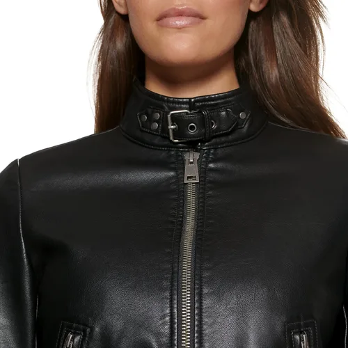 Vista 5 de Levi's Women's Faux Leather Motocross Racer Jacket (Standard and Plus)