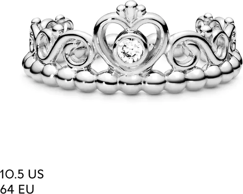 Vista 7 de Pandora Anillo de corona de tiara de princesa, anillo de plata de ley para mujer, anillo apilable, regalo para ella, plata de ley con circonita