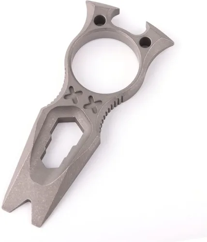 Vista 8 de Hamans Barra de palanca multiherramienta de titanio con llave abrebotellas, función de barra de palanca, mini portátil
