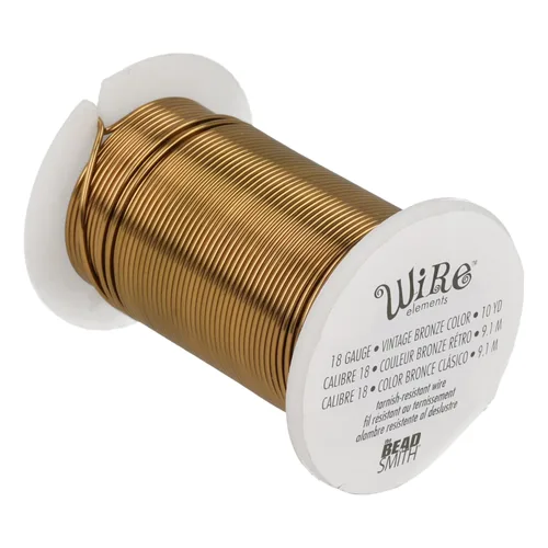 Vista 11 de The Beadsmith Copper Jewelry Wire Latón envejecido