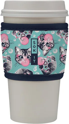 Vista 138 de Sok It HotSok Coffee & Tea - Funda de neopreno con aislamiento reutilizable (floral abstracto)