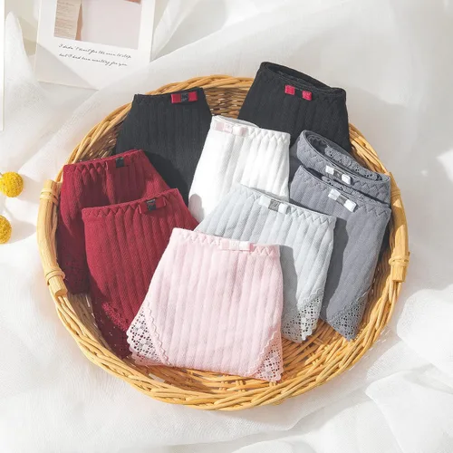 Vista 8 de Aijolen Tanga de algodón para mujer, ropa interior ajustable para mujer, bragas de cintura baja para mujer, no se ven
