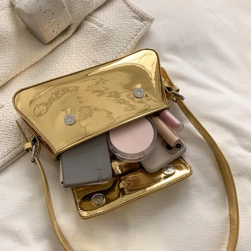 Vista 5 de NAARIIAN Bolso de noche para mujer de los años 90, Y2k, espejo, PU, bolso de mano, bolso de mano, bolso de fiesta, bolso de embrague, bolsos cruzados