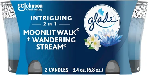 Vista 5 de Glade Tarro de velas, ambientador, 2 en 1, abrazo de vainilla transparente y canela de manzana, 3.4 onzas