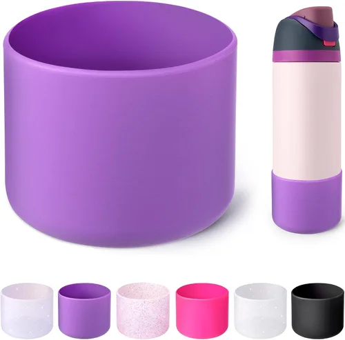 Vista 18 de Funda de Silicona para Botella de Agua Owala de 24oz, Manga Protectora Antideslizante Brillante para Botella de Agua Owala que Protege las Botellas