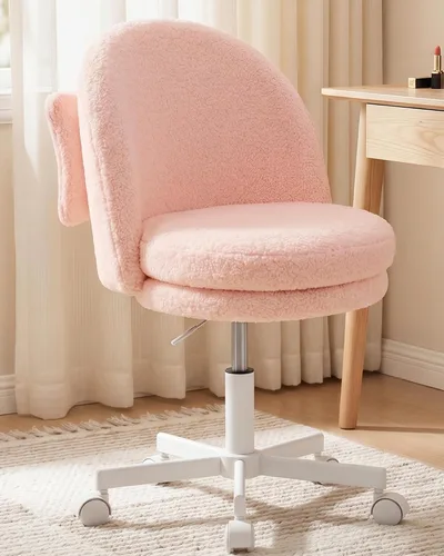 Vista 14 de GTPOFFICE Silla de tocador con respaldo, silla de oficina alta ajustable, taburetes de bar giratorios altos, silla de escritorio mullida y bonita