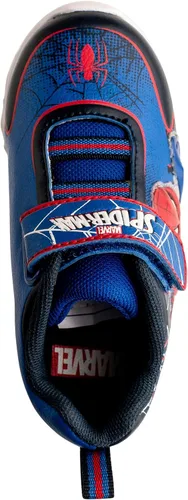 Vista 6 de Marvel Spider-Man - Tenis con luz para niños pequeños, color azul rey