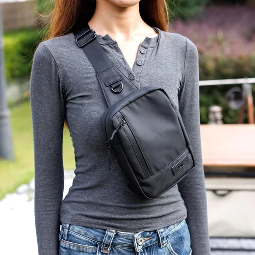 Vista 8 de Bolsa cruzada de viaje para iPhone 18 17 16 Pro Max iPad mini 6 Bolso bandolera negro