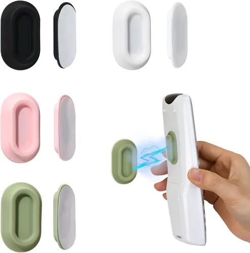 Vista 9 de XYOFUN Soporte magnético para control remoto de pared, 4 unidades, organizador autoadhesivo sin taladros para aire acondicionado y controles remotos