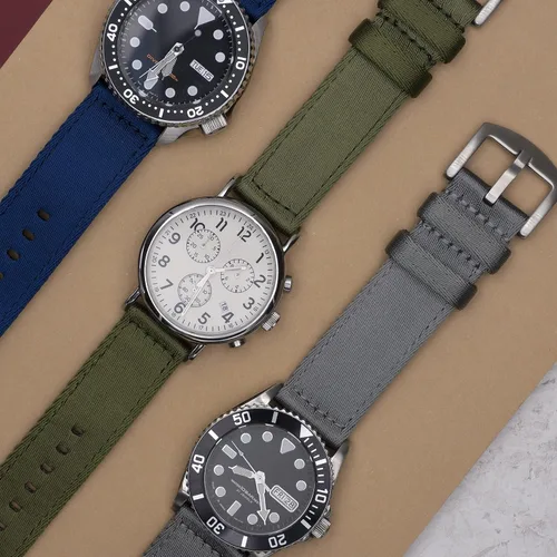 Vista 4 de Benchmark Basics Correa de reloj de liberación rápida, correa de reloj de nailon impermeable de alta calidad para hombres y mujeres, compatible