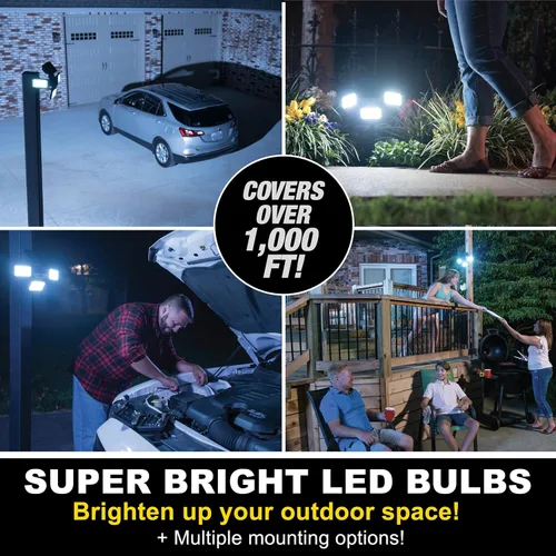 Vista 3 de Bionic Floodlight Deluxe Luz Solar para Exteriores Impermeable Luz de Patio Sensor de Movimiento Luces para Exteriores con Control Remoto Ajustables