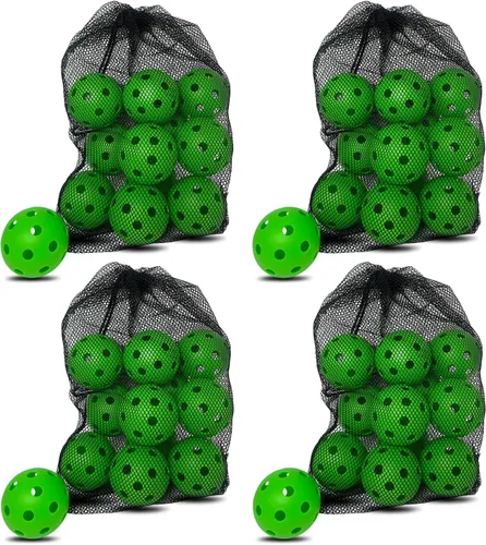 Vista 30 de 6 -Pack Pickleball Balls, 26 Holes Outdoor Pickleballs, High Elasticity & Durable Pickle Balls for All Style Pickleball Paddles Indoor Pickleballs