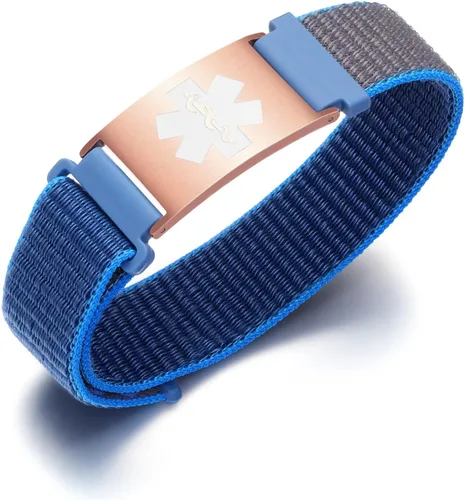 Vista 12 de Pulseras deportivas personalizadas de alerta médica para mujeres y hombres – Pulseras de identificación médica personalizadas con grabado gratuito